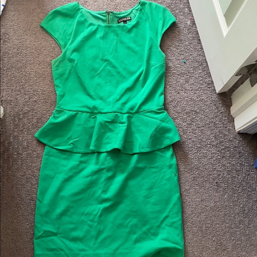 Express green peplum dress sz 6